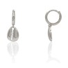Pendientes de aro con concha plata de ley