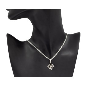 Colgante nudo de bruja plata de ley