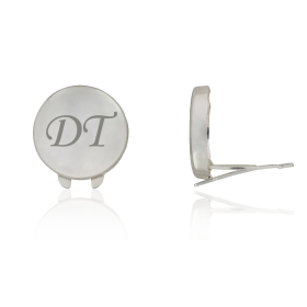 Cubrebotones liso plata de ley 925