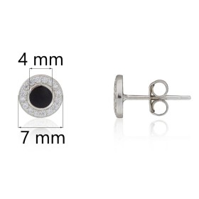 Pendientes ónix plata de ley