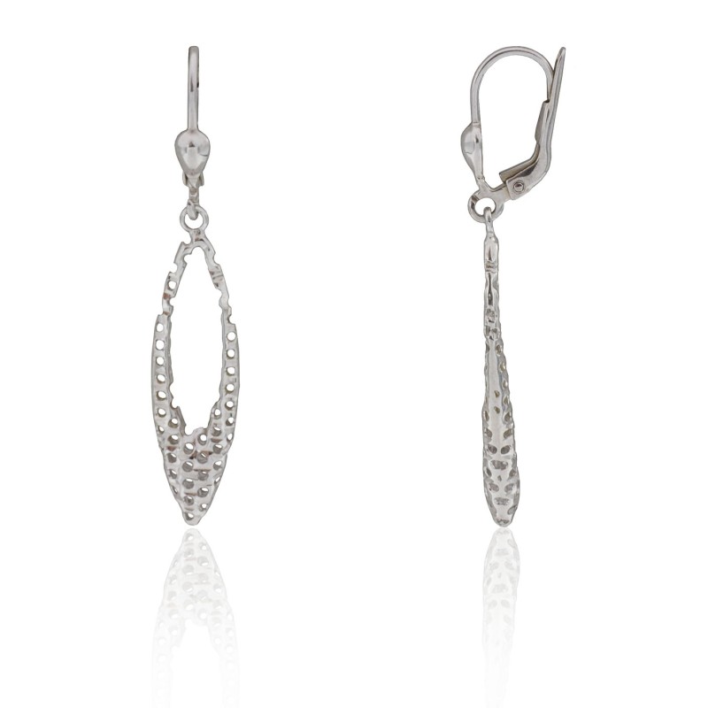 Pendientes largos calados plata de ley