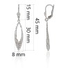 Pendientes largos calados plata de ley