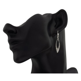 Pendientes largos calados plata de ley