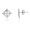 Pendientes nudo de brujas con piedras plata de ley