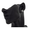Pendientes nudo de brujas con piedras plata de ley