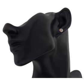 Conjunto de Pendientes y Gargantilla Multicolor Plata de ley