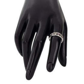 Anillo con Piedras Moradas y Verde Lima Plata 925