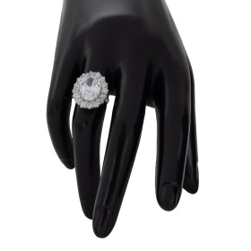 Conjunto pendientes y anillo con piedras plata de ley