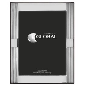 Marco estriado vertical de plata bilaminada