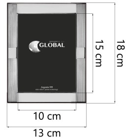 Marco estriado vertical de plata bilaminada