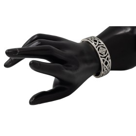 Brazalete nudo de bruja plata de ley