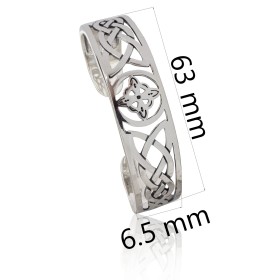 Brazalete nudo de bruja plata de ley