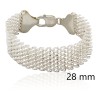 Pulsera malla plata de ley