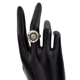 Anillo sol y luna plata de ley