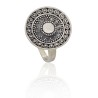 Anillo sol tribal plata de ley