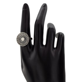 Anillo sol tribal plata de ley