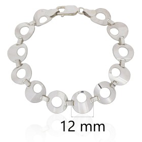 Pulsera eslabones circulares plata de ley
