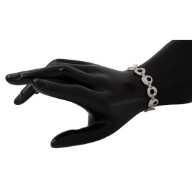 Pulsera eslabones circulares plata de ley