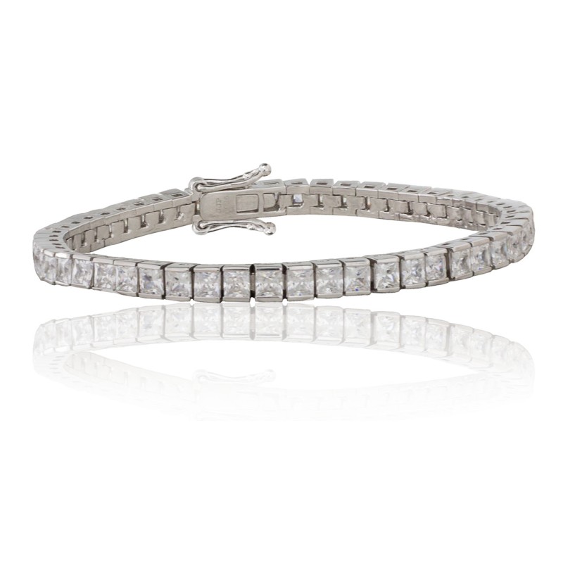 Pulsera riviere princesa plata de ley