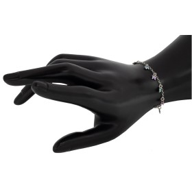 pulsera infantil con mariposas plata de ley