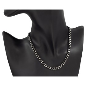 Cadena barbada bicolor acero