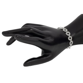 Pulsera de Eslabones Calados en Plata de Ley