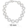 Pulsera de Eslabones Calados en Plata de Ley