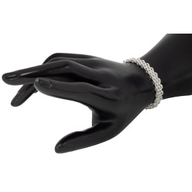 Pulsera de Eslabones Rectangulares Calados Plata de Ley