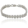 Pulsera eslabones geométricos plata de ley