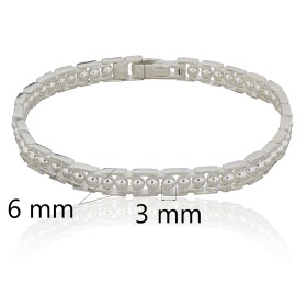 Pulsera esferas plata de ley