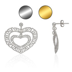 Pendientes de doble corazón...