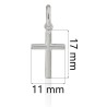 Cruz clásica de tubo en plata de ley