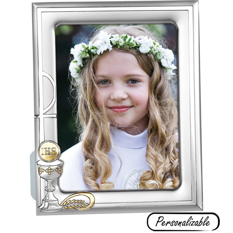 Marco de comunión en plata bilaminada