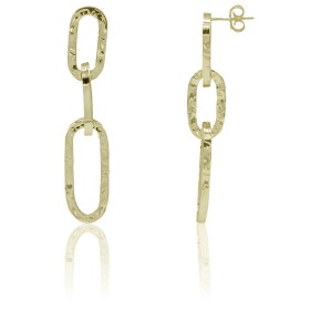 Pendientes eslabones plata de ley