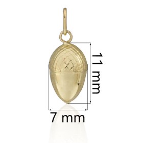 Colgante bellota oro 18 quilates