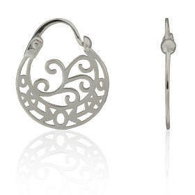 Pendientes aro canario plata de ley