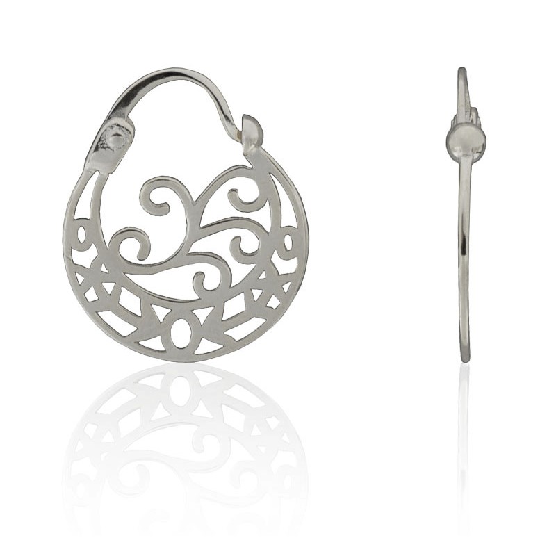 Pendientes aro canario plata de ley