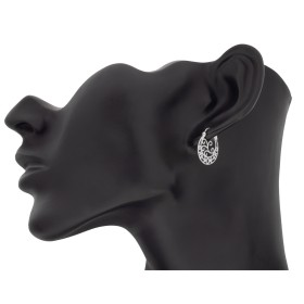 Pendientes aro canario plata de ley