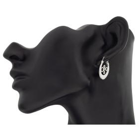 Pendientes de aro canario plata de ley