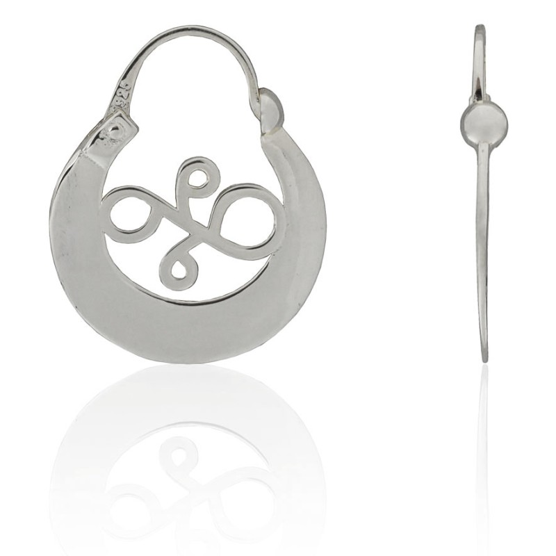 Pendientes de aro canario plata de ley