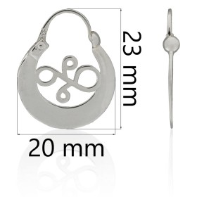 Pendientes de aro canario plata de ley