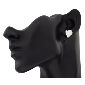 Pendientes de corazón en plata de ley