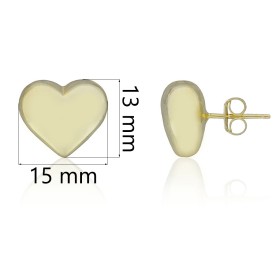 Pendientes de corazón en plata de ley