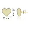 Pendientes de corazón en plata de ley