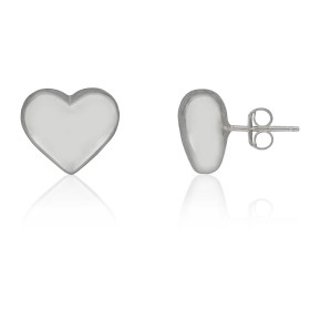 Pendientes de corazón en plata de ley