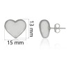 Pendientes de corazón en plata de ley