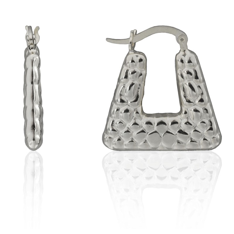 Pendientes escamas plata de ley