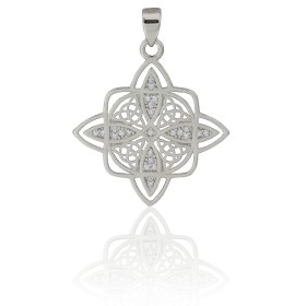 Colgante nudo de brujas plata de ley