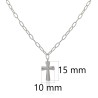 Gargantilla con cruz lisa en plata de ley