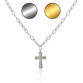 Gargantilla con cruz lisa...